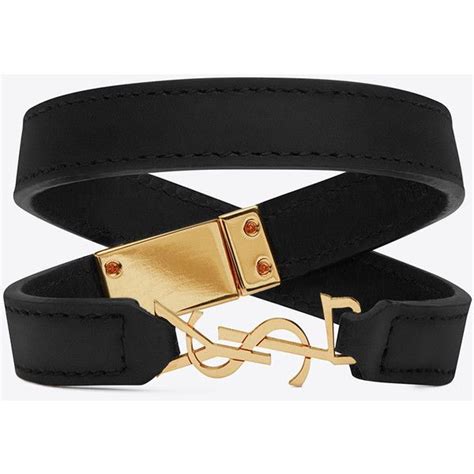 ysl leather bracelets|ysl interlocking bracelet.